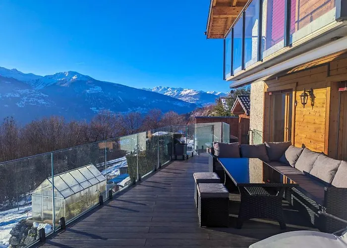 4bdr Alpine With Game And Sunny Terrace Crans-Montana